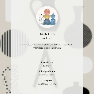 Poster para cozinha com estampa de arquitetura geométrica em cores harmônicas