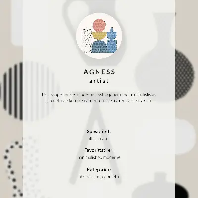 Poster para cozinha com estampa de arquitetura geométrica em cores harmônicas