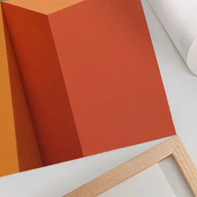Poster para cozinha com estampa de arquitetura geométrica em cores harmônicas