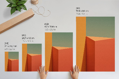 Poster para cozinha Arquitetura geométrica, cores, harmonia, espaço