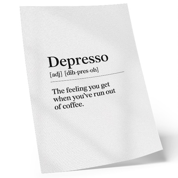 Poster decorativo Definição de depressão