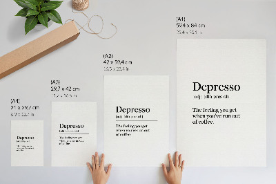 Poster decorativo Definição de depressão