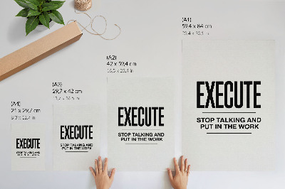 Arte de parede Uma inscrição motivadora em uma abordagem minimalista.