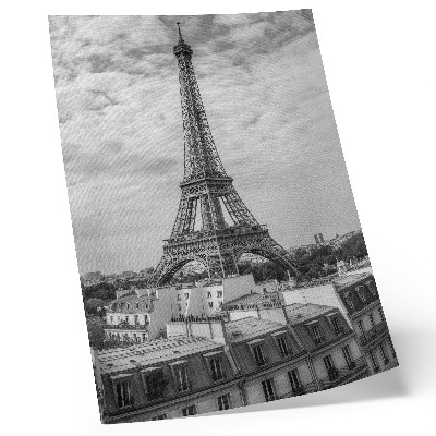 Poster para cozinha Elegante perspectiva moderna em tons de cinza da Torre Eiffel
