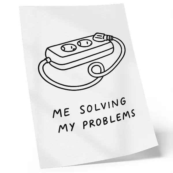 Poster para cozinha ilustração minimalista com humor