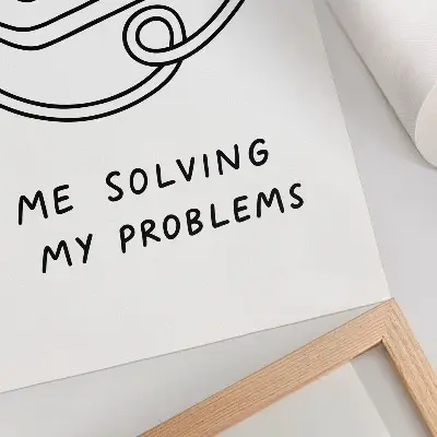 Poster para cozinha ilustração minimalista com humor