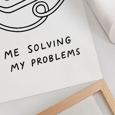 Poster para cozinha Uma ilustração minimalista com humor.