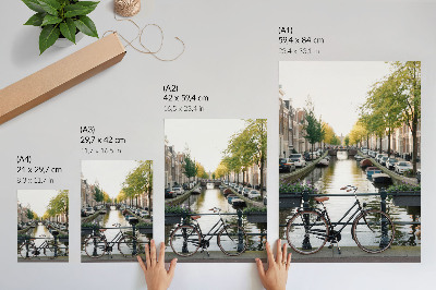Poster decorativo Canal, bicicleta, arquitetura, história, paz