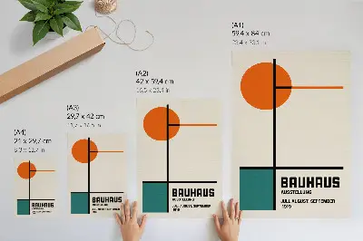 Arte de parede com design geométrico moderno minimalista e colorido