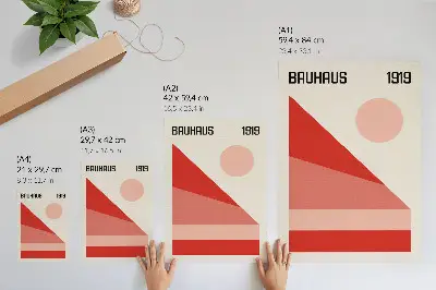 Poster para cozinha com composição geométrica em estilo minimalista moderno