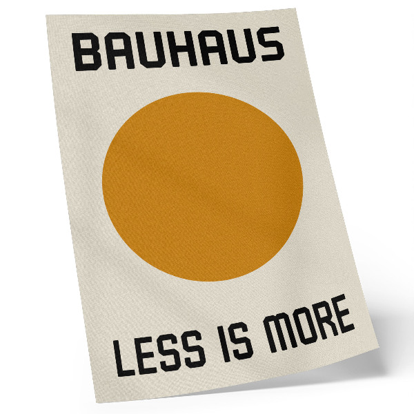 Poster decorativo Círculo minimalista Bauhaus fundo creme