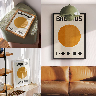 Poster decorativo Círculo minimalista Bauhaus fundo creme