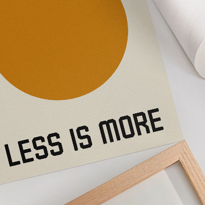 Poster decorativo Círculo minimalista Bauhaus fundo creme