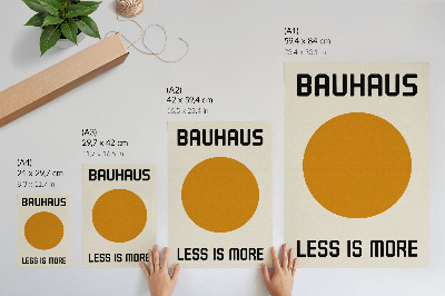 Poster decorativo Círculo minimalista Bauhaus fundo creme