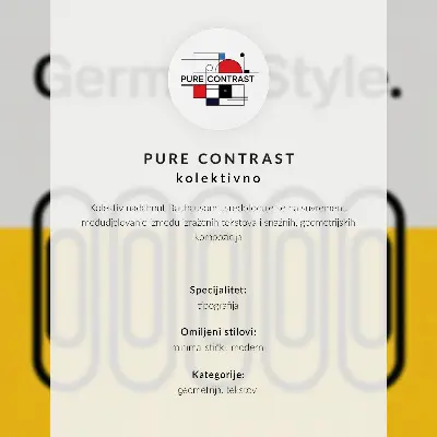 Arte de parede com estilo Bauhaus de simplicidade geométrica