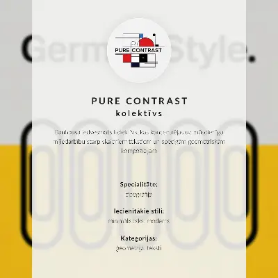 Arte de parede com estilo Bauhaus de simplicidade geométrica
