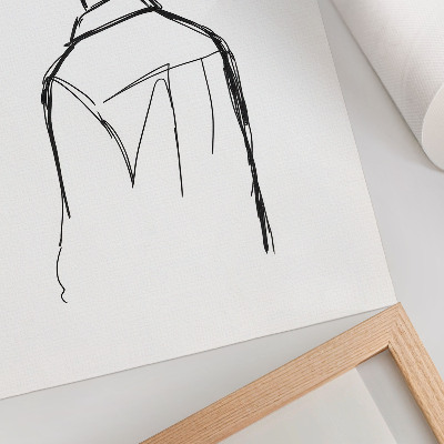 Poster decorativo Silhueta minimalista em contraste preto e branco