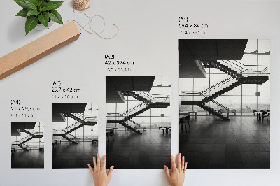 Poster para cozinha Escadas modernas com elegância geométrica