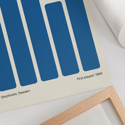 Poster decorativo Gráficos minimalistas com retângulos azuis