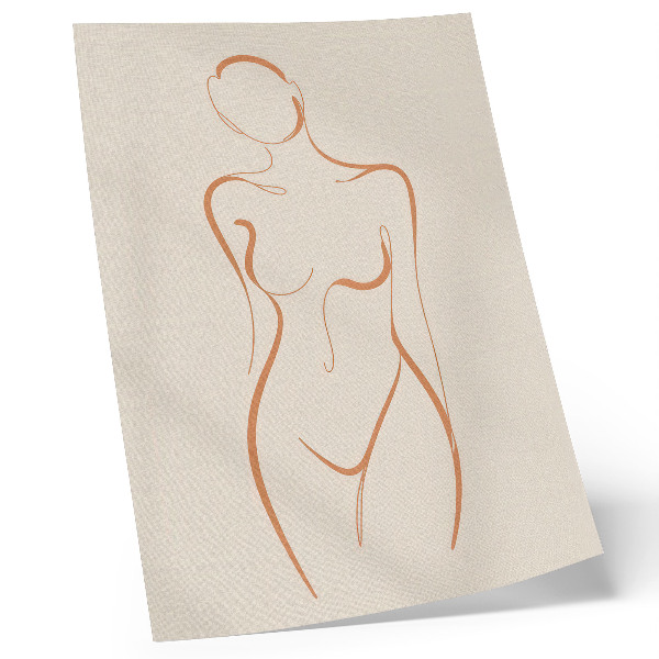 Impressão em tela Elegância minimalista na composição do contorno feminino