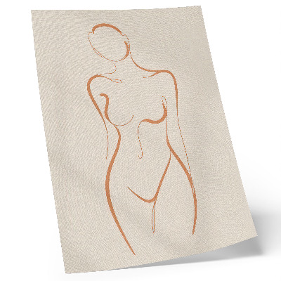 Impressão em tela Elegância minimalista na composição do contorno feminino