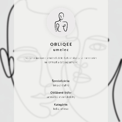 Impressão em tela Elegância minimalista na composição do contorno feminino