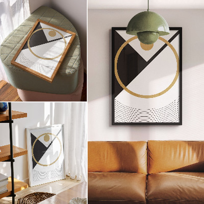 Poster para cozinha Padrão geométrico, cores contrastantes, estilo moderno