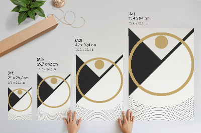 Poster para cozinha Padrão geométrico, cores contrastantes, estilo moderno