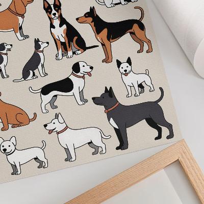 Poster decorativo Cães coloridos, cheios de alegria e diversidade.