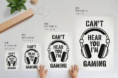 Impressão em tela fones de ouvido com o slogan forte contraste em estilo moderno