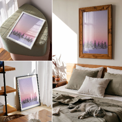 Poster decorativo Árvores de inverno, céu pastel melancólico, paz