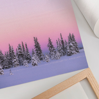 Poster decorativo Árvores de inverno, céu pastel melancólico, paz