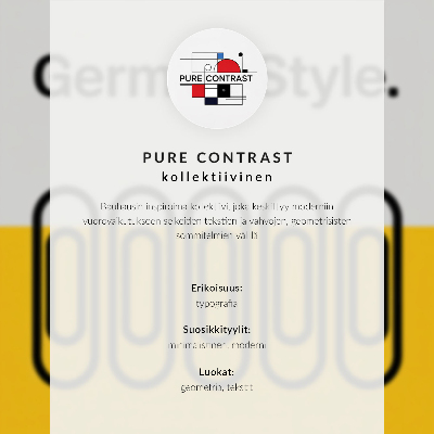 Poster decorativo Letra em estilo geométrico com gotas coloridas