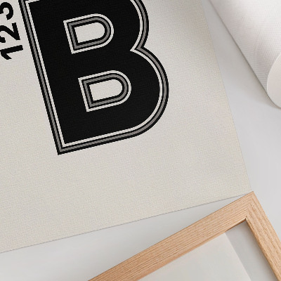 Poster decorativo Letra em estilo geométrico com gotas coloridas