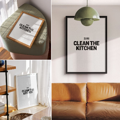Poster decorativo Inscrição minimalista com motivo contrastante