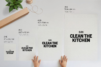 Poster decorativo Inscrição minimalista com motivo contrastante