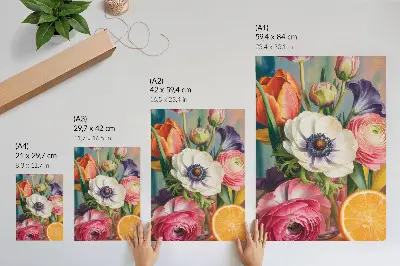 Impressão em tela flores cheias de vida e cor