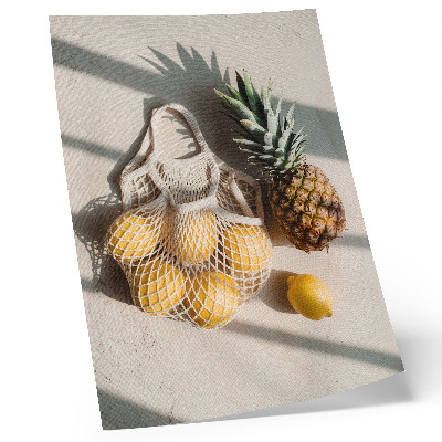 Arte de parede Produtos naturais em fundo claro