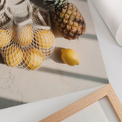 Arte de parede Produtos naturais em fundo claro