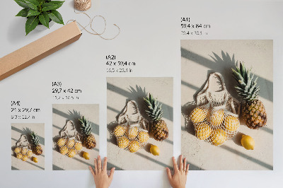Arte de parede Produtos naturais em fundo claro