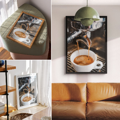 Poster decorativo bebida expressiva em copo branco modernidade