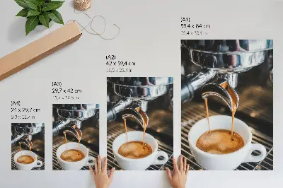 Pôster decorativo bebida expressiva em copo branco com estilo moderno
