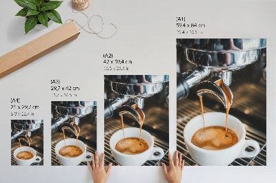 Poster decorativo bebida expressiva em copo branco modernidade