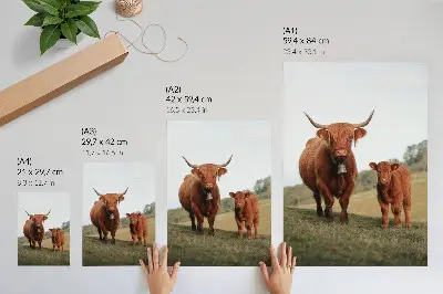 Arte de parede gado rústico entre vegetação e árvores