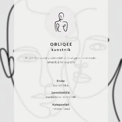 Impressão em tela de esboço moderno minimalista de contorno de rosto