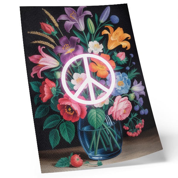 Poster decorativo Um buquê colorido de flores, símbolo da paz.