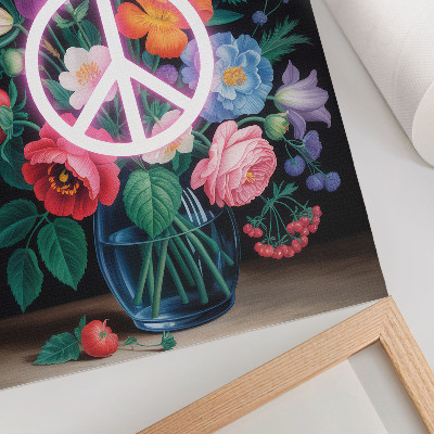 Poster decorativo Um buquê colorido de flores, símbolo da paz.