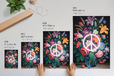Poster decorativo Um buquê colorido de flores, símbolo da paz.