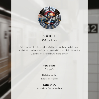 Poster para cozinha Bonde azul, dia chuvoso, vida na cidade