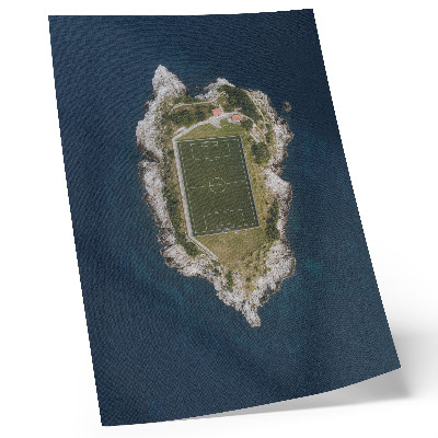 Poster decorativo Um campo de golfe em uma ilha rodeada por um mar turquesa.